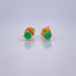 Topos Cuatro Garras Esmeralda 0.9gr / Oro Amarillo 18K &