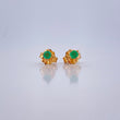 Topos Cuatro Garras Esmeralda  0.75gr / Oro Amarillo 18K $