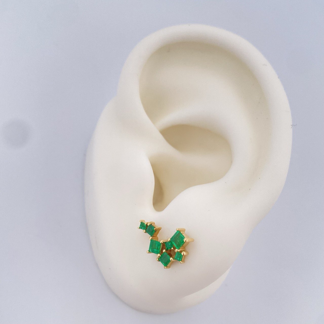 Topos Osa Mayor Esmeraldas 2.1gr / Oro Amarillo 18K &