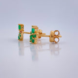 Topos Osa Mayor Esmeraldas 2.1gr / Oro Amarillo 18K &