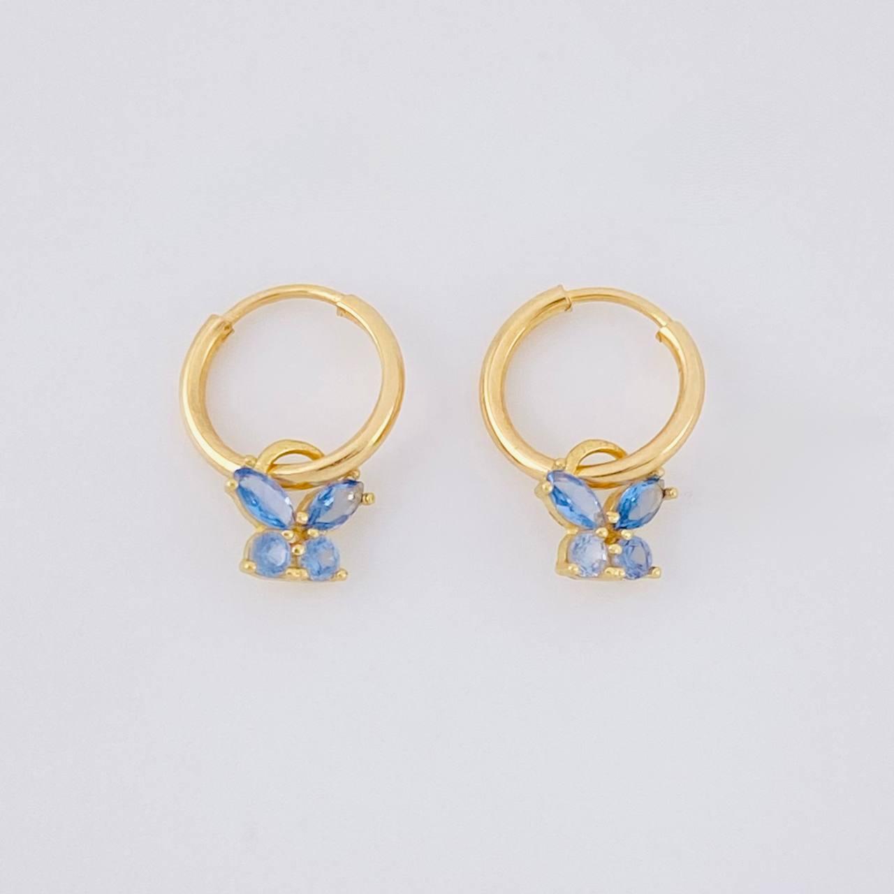 Candongas Dije Mariposa 0.65g / 1.2cm Oro Amarillo 18K