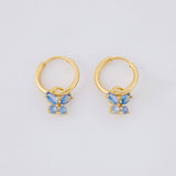 Candongas Dije Mariposa 0.65g / 1.2cm Oro Amarillo 18K