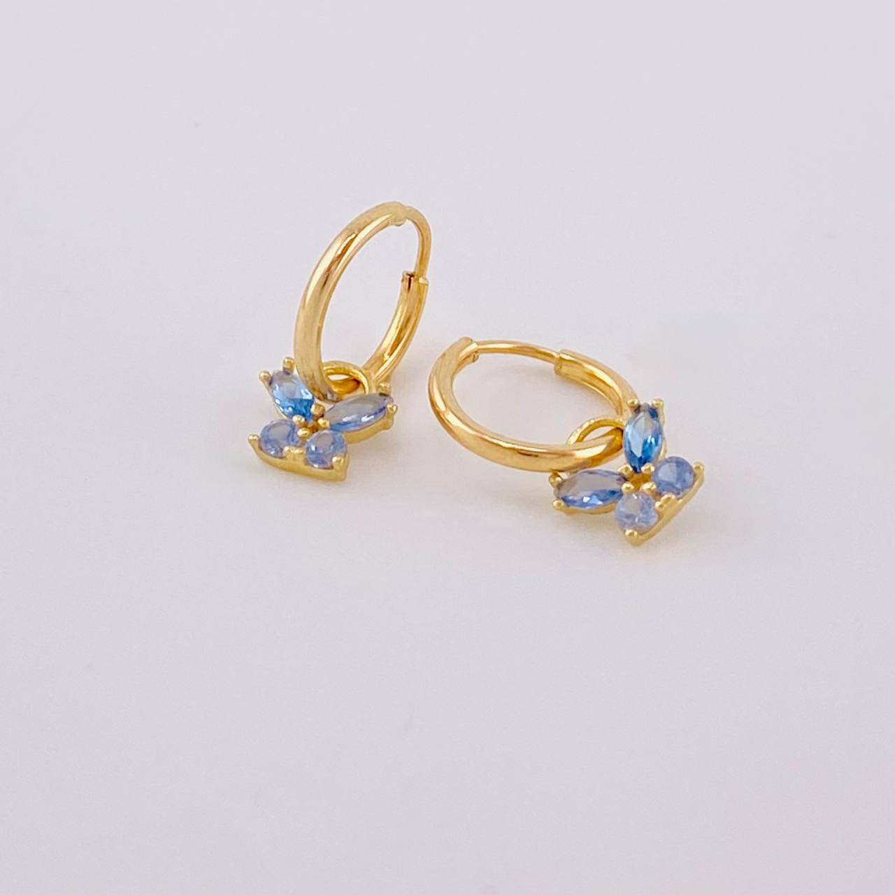 Candongas Dije Mariposa 0.65g / 1.2cm Oro Amarillo 18K