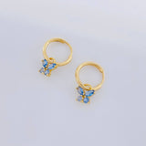 Candongas Dije Mariposa 0.65g / 1.2cm Oro Amarillo 18K