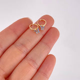 Candongas Dije Mariposa 0.65g / 1.2cm Oro Amarillo 18K