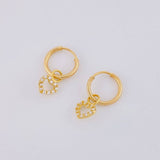 Candongas Dije Corazón 0.65g / 1.2cm Oro Amarillo 18K