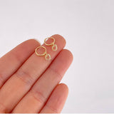 Candongas Dije Corazón 0.65g / 1.2cm Oro Amarillo 18K
