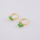 Candongas Dije Mariposa 0.65g / 1.2cm Oro Amarillo 18K