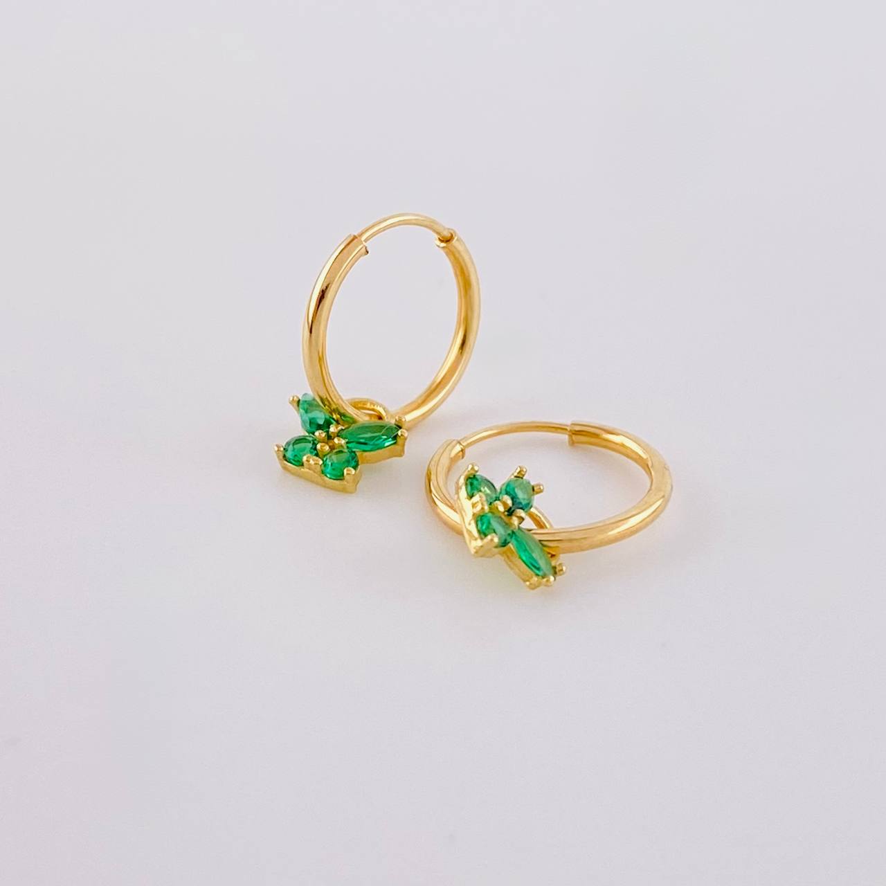 Candongas Dije Mariposa 0.65g / 1.2cm Oro Amarillo 18K
