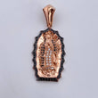 Dije Virgen Guadalupe 5.5gr / 3.6cm / Circones Blancos Negros Dos Oros Negro Rosa 18K $