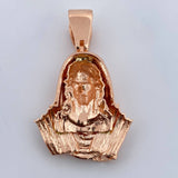 Dije Rostro Cristo 21.75gr / 5.5cm / Dos Oros Blanco Rosa 18K $