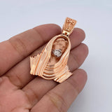 Dije Rostro Cristo 21.75gr / 5.5cm / Dos Oros Blanco Rosa 18K $