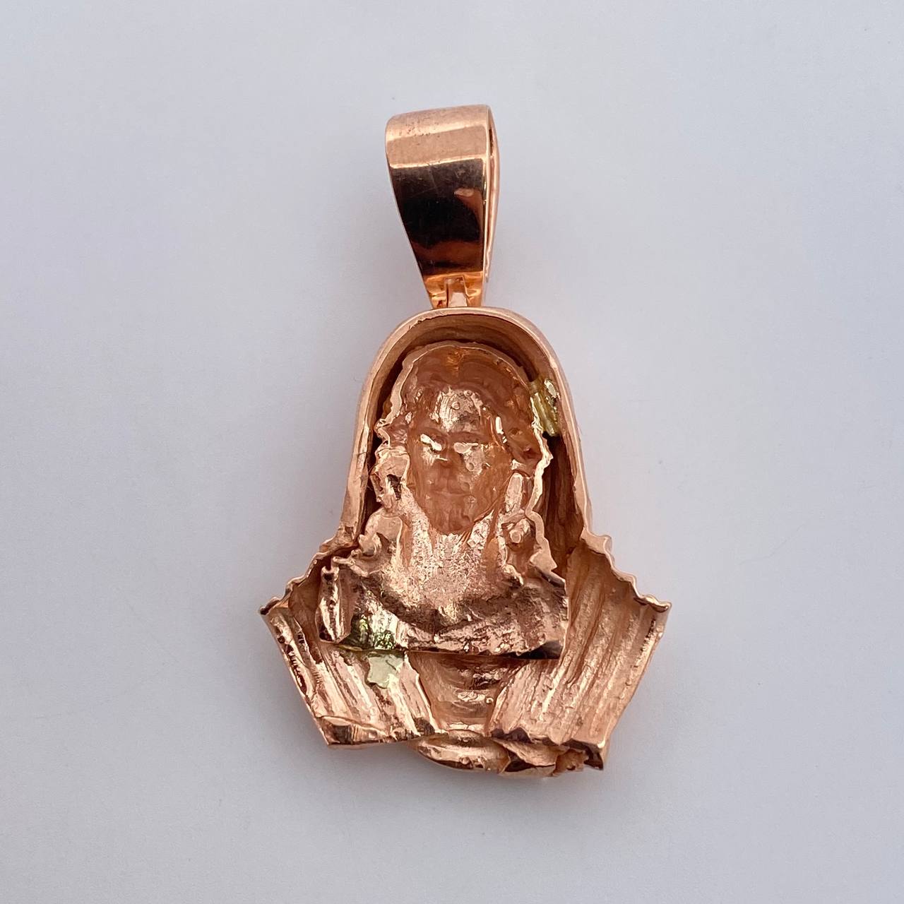 Dije Rostro Cristo 10.25gr / 3.9cm / Dos Oros Blanco Rosa 18K $