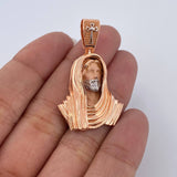 Dije Rostro Cristo 10.25gr / 3.9cm / Dos Oros Blanco Rosa 18K $