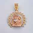 Dije Rostro De Jesus Aureola 8gr / 3.7cm / Circones Blancos Tres Oros 18K $