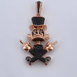 Dije Pato Sombrero 10.7gr / 4.7cm / Circones Negros Dos Oros Negro Rosa 18K $