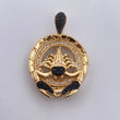 Dije Medalla Escorpio 11.2gr / 3.6cm / Circones Negro Blancos Dos Oros Negro Amarillo 18K $