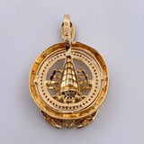 Dije Medalla Escorpio 11.2gr / 3.6cm / Circones Negro Blancos Dos Oros Negro Amarillo 18K $