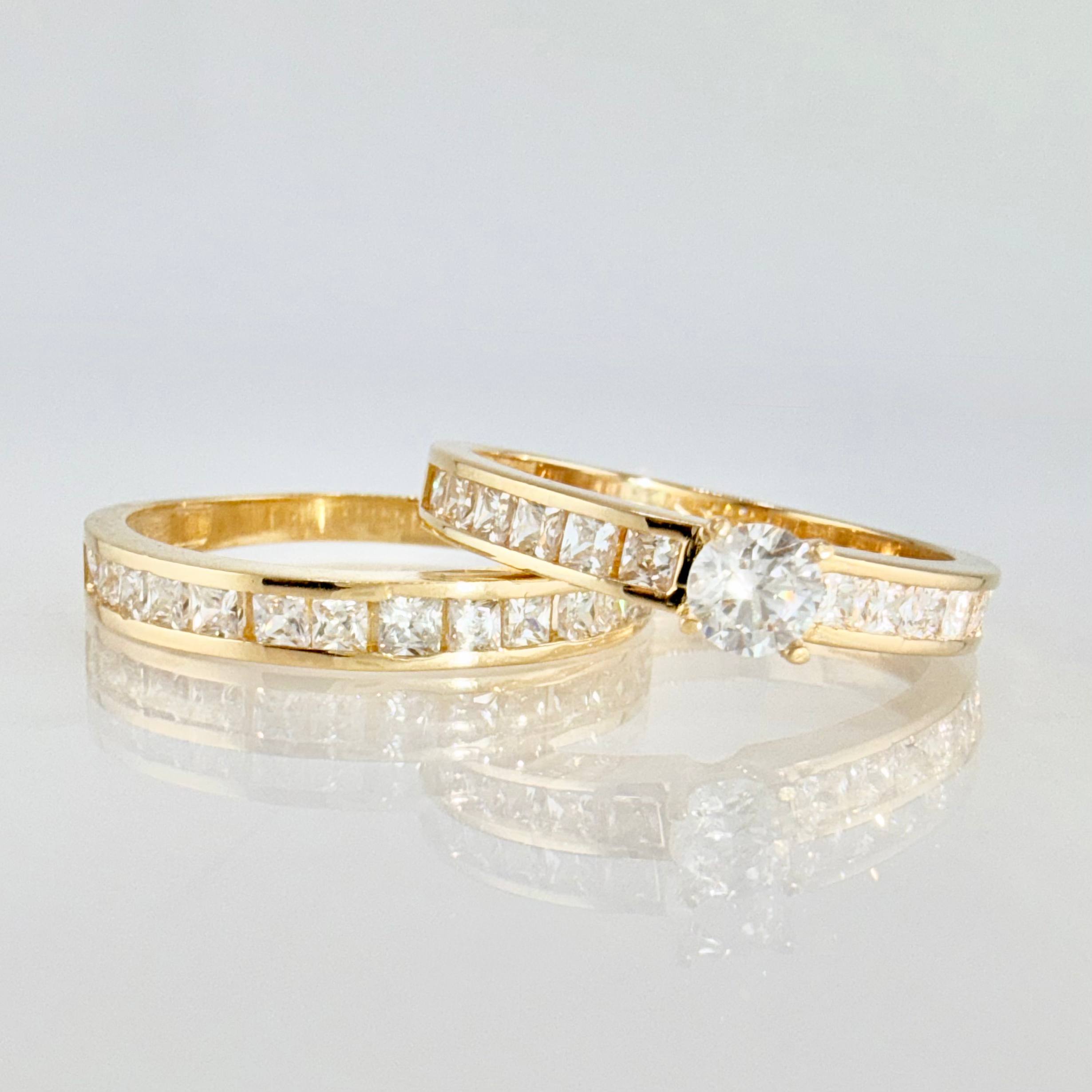 Anillo Solitario Media Alianza 4.8gr / T8 / Oro Amarillo 18K