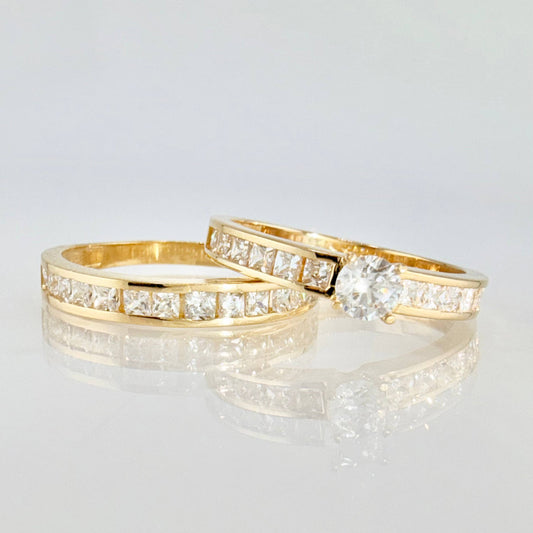 Anillo Solitario Media Alianza 4.8gr / T8 / Oro Amarillo 18K