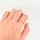 Anillo Solitario Bordeado 1.55gr / T7 3/4 / Oro Amarillo 18K ©