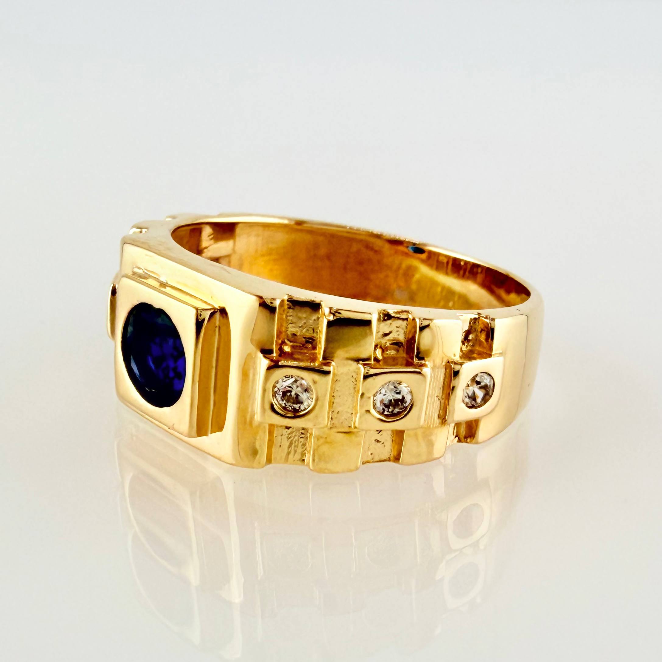 Anillo Niño Correa Incrustada 3.5gr / T3 1/2 / Oro Amarillo 18K