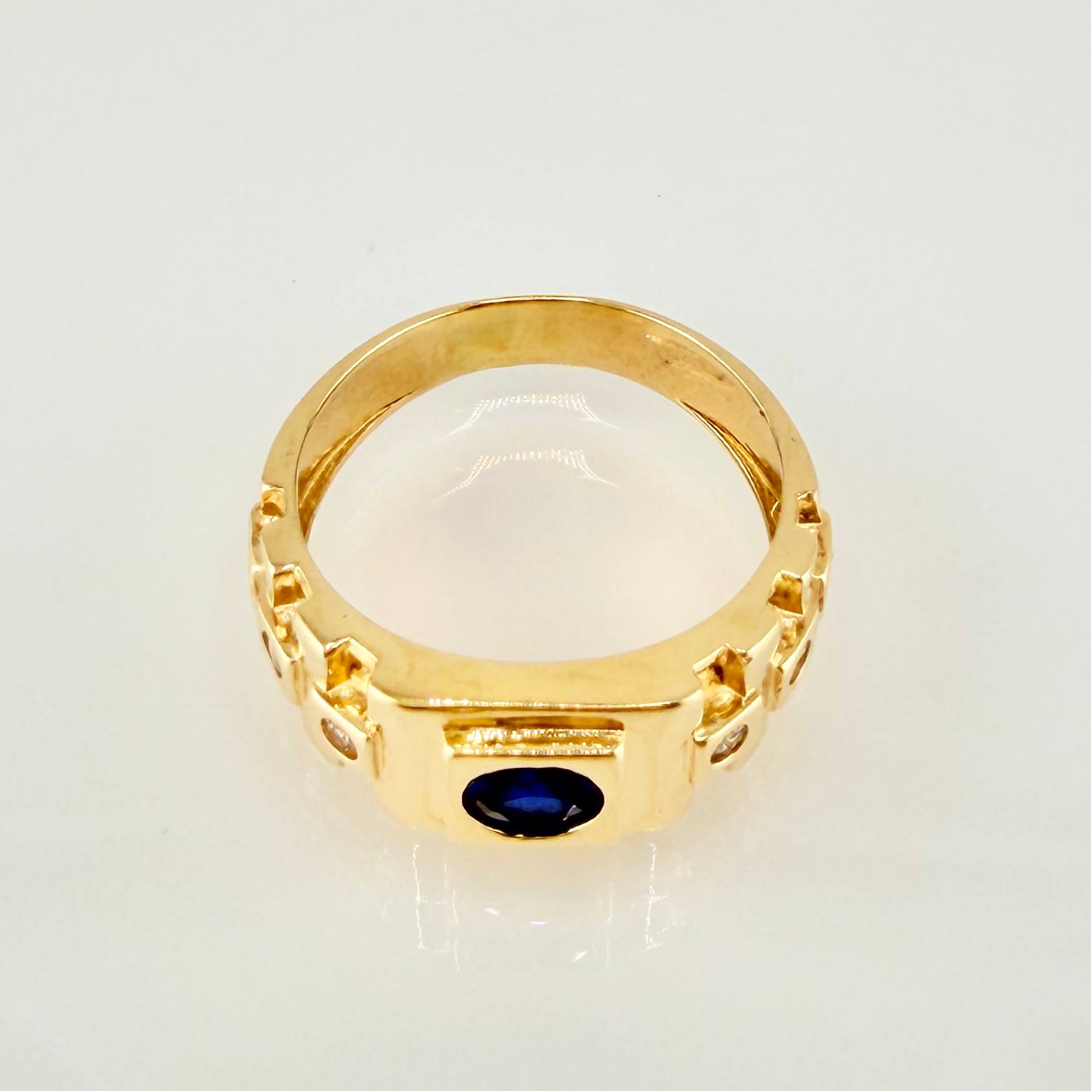 Anillo Niño Correa Incrustada 3.5gr / T3 1/2 / Oro Amarillo 18K