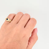 Anillo Niño Correa Incrustada 3.5gr / T3 1/2 / Oro Amarillo 18K