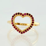 Anillo Silueta Corazón 1.65gr / T7 1/2 / Oro Amarillo 18K