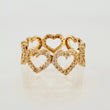 Anillo Corazones Tupidos 2.9gr / T6 / Oro Amarillo 18K