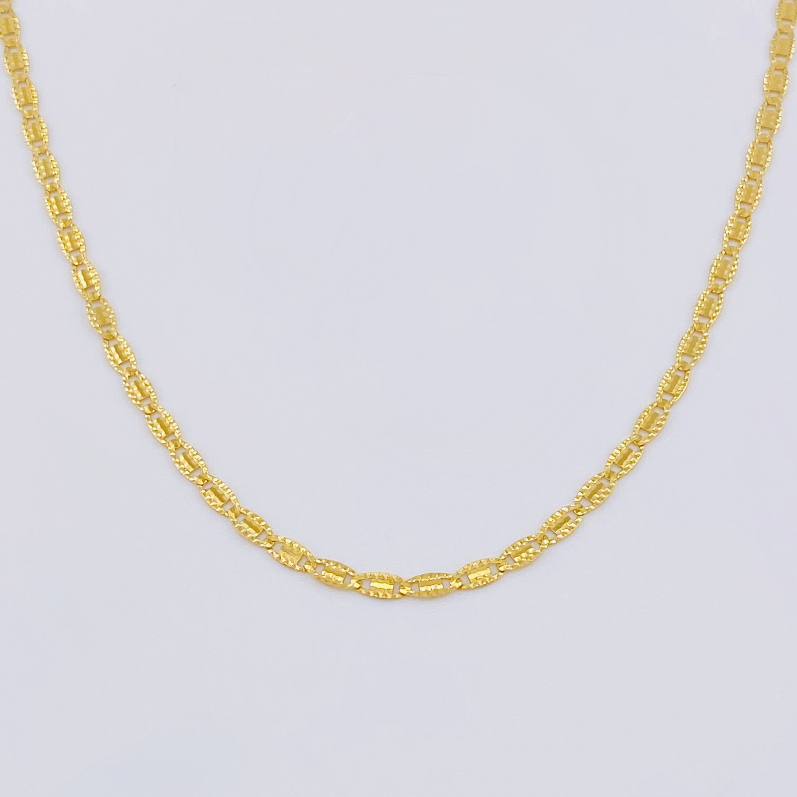 Cadena Plano Escamado 3.05gr / 40cm / 2.1mm Oro Amarillo +3 18K ©