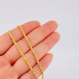 Cadena Lazo 2.9gr / 45cm / 2.15mm Oro Amarillo +3 18K *