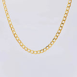 Cadena Cubana 4.8g / 60cm / 3mm Oro Amarillo 18K