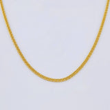 Cadena Cubana Reticulada 3.15gr / 60cm / 2.05mm Oro Amarillo +3 18K
