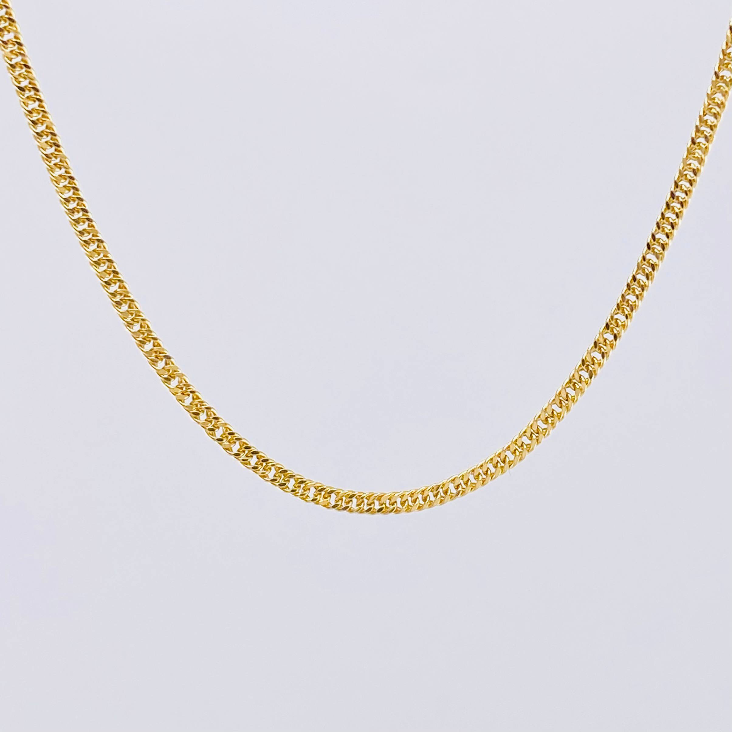 Cadena Cubana Reticulada 3.2gr / 60cm / 2mm Oro Amarillo +3 18K ©