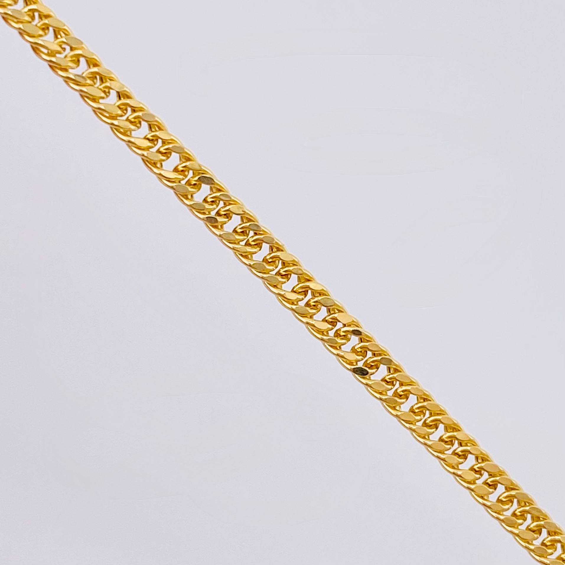 Cadena Cubana Reticulada 3.2gr / 60cm / 2.05mm Oro Amarillo +3 18K