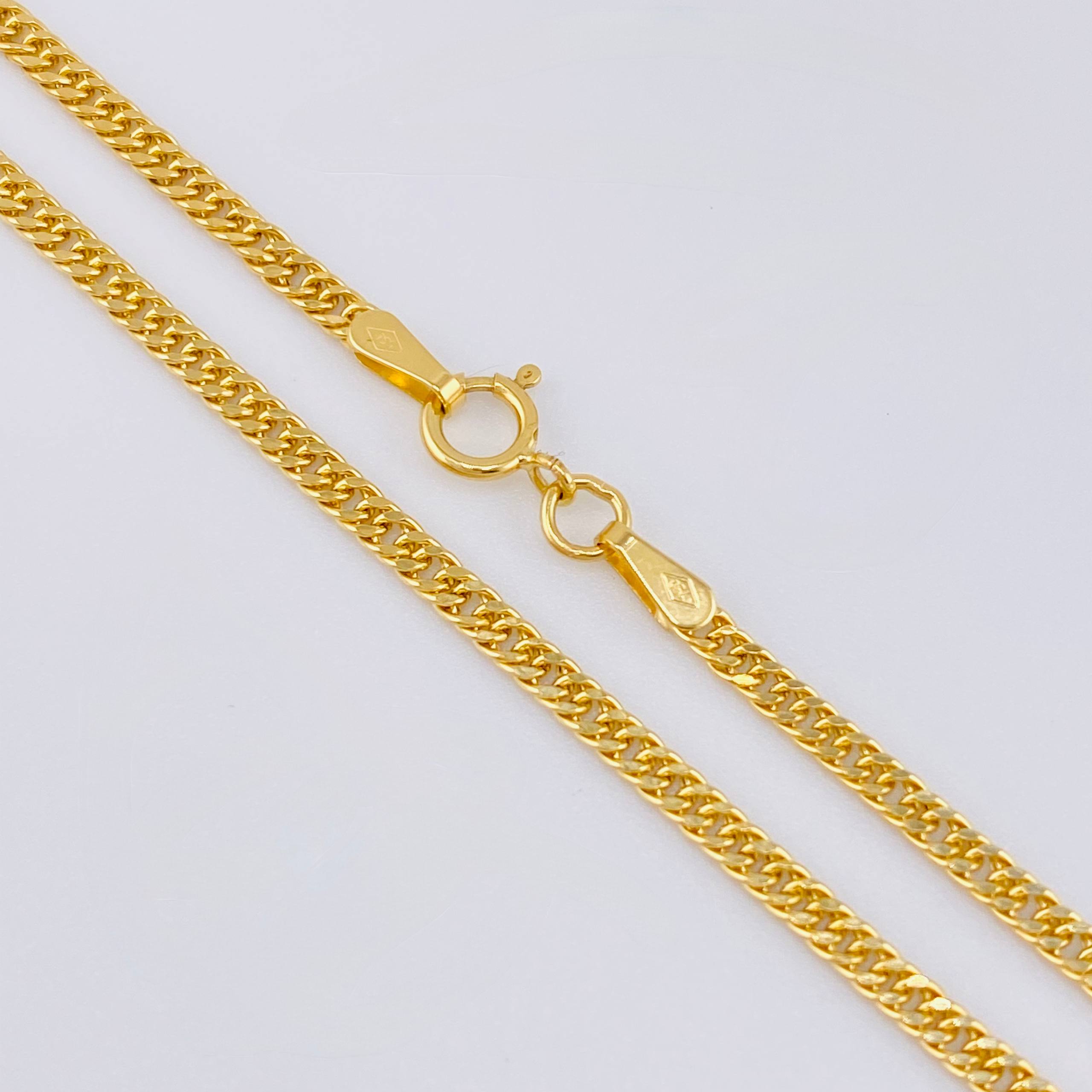 Cadena Cubana Reticulada 3.15gr / 60cm / 2mm Oro Amarillo +3 18K *