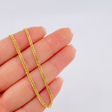 Cadena Cubana Reticulada 3.15gr / 60cm / 2mm Oro Amarillo +3 18K ©