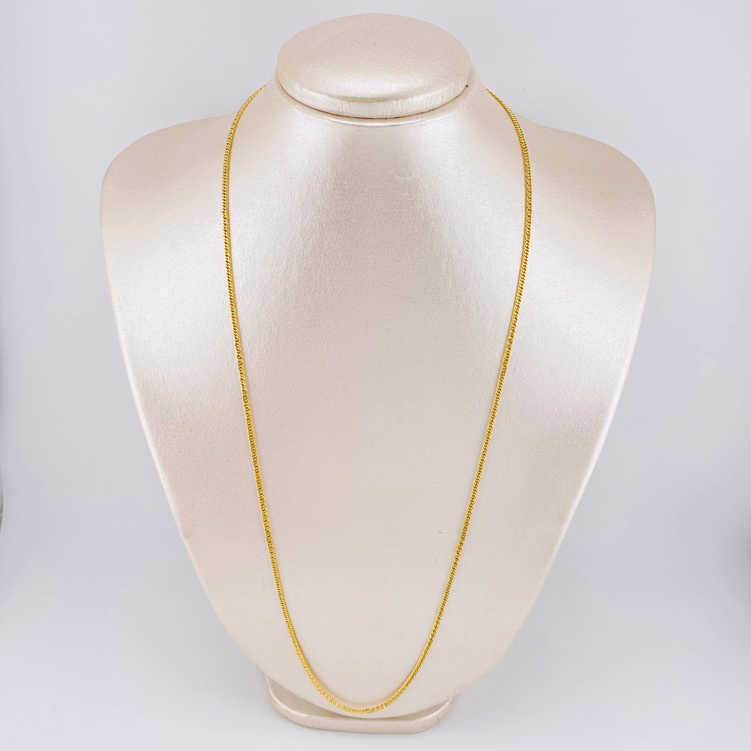 Cadena Cubana Reticulada 3.2gr / 60cm / 2mm Oro Amarillo +3 18K ©