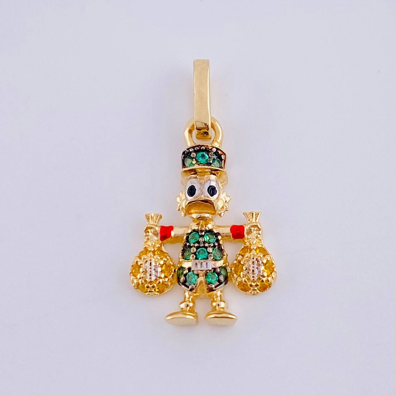 Dije Pato Bolsa Dinero 1.55gr / 2.3cm / Oro Amarillo 18K ©