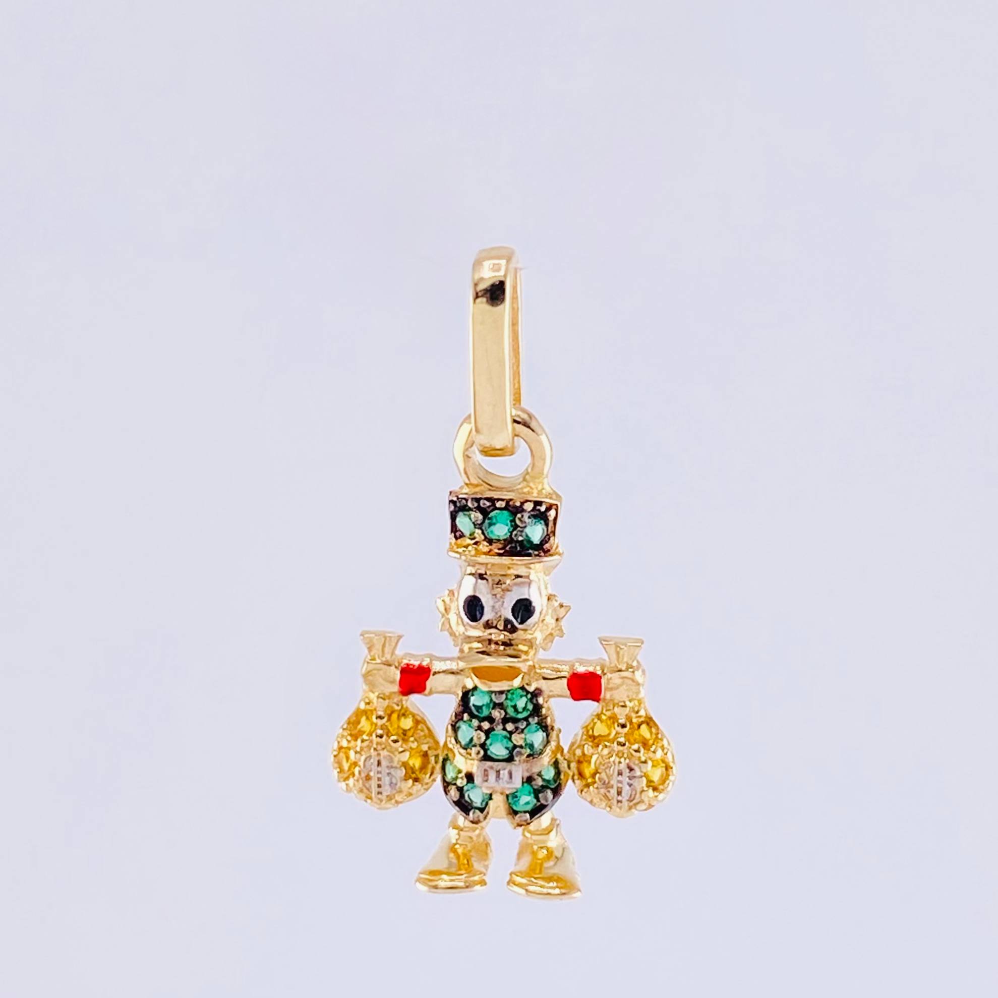 Dije Pato Bolsa Dinero 1.55gr / 2.3cm / Oro Amarillo 18K ©