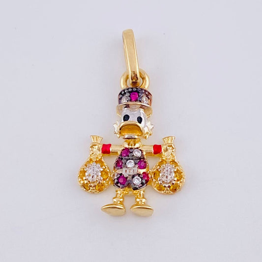 Dije Pato Bolsa Dinero 1.6gr / 2.4cm / Oro Amarillo 18K