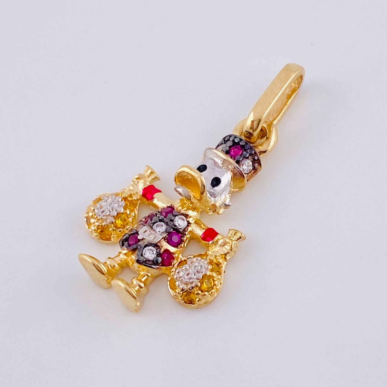 Dije Pato Bolsa Dinero 1.6gr / 2.4cm / Oro Amarillo 18K