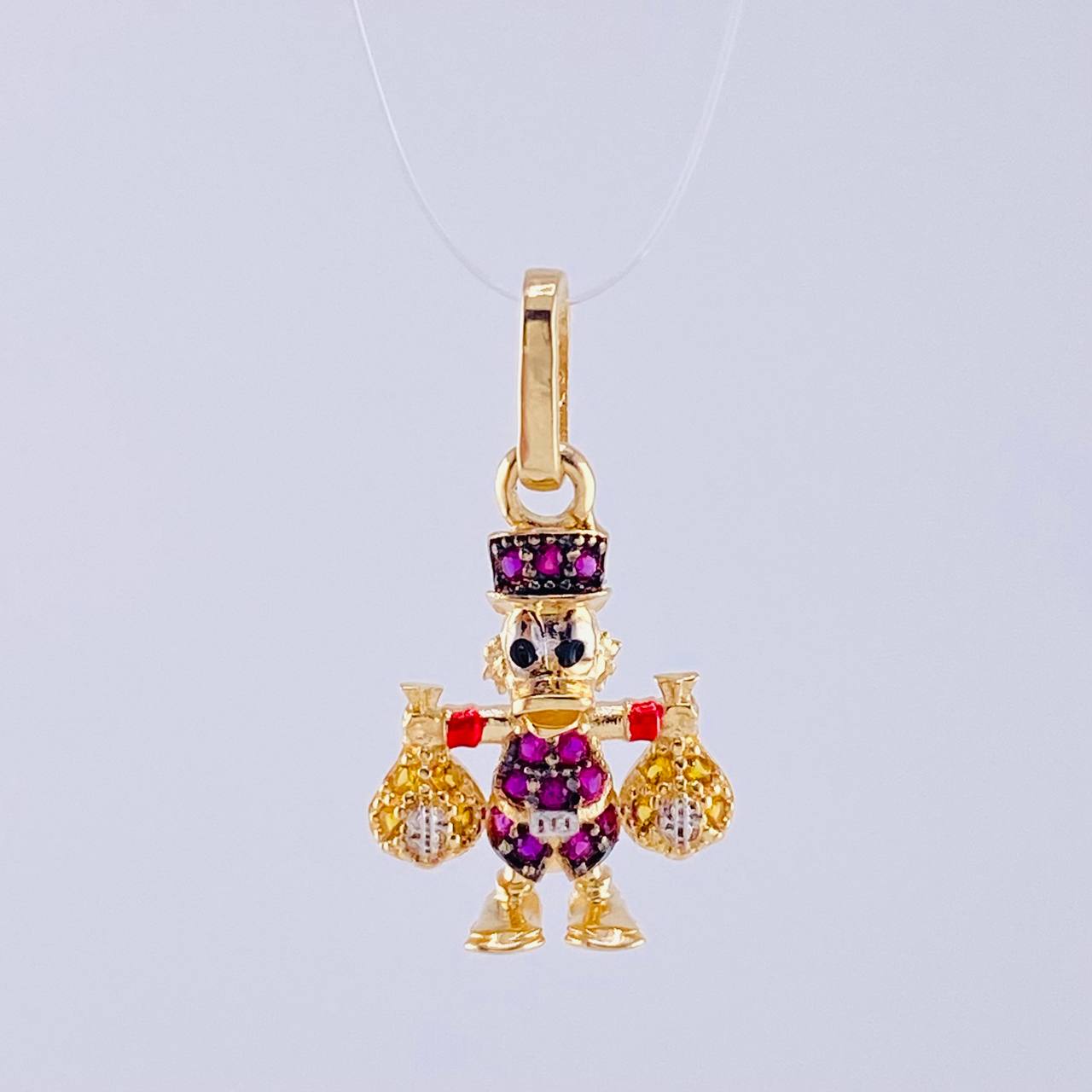 Dije Pato Bolsa Dinero 1.4gr / 2.3cm / Oro Amarillo 18K