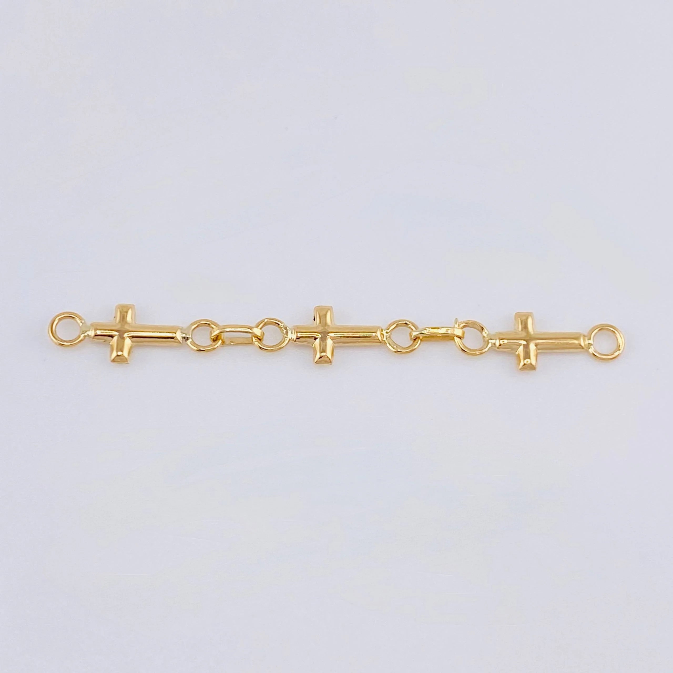 Herraje Retazo Cruz 0.7 g / 4.5 cm Oro Amarillo 18K