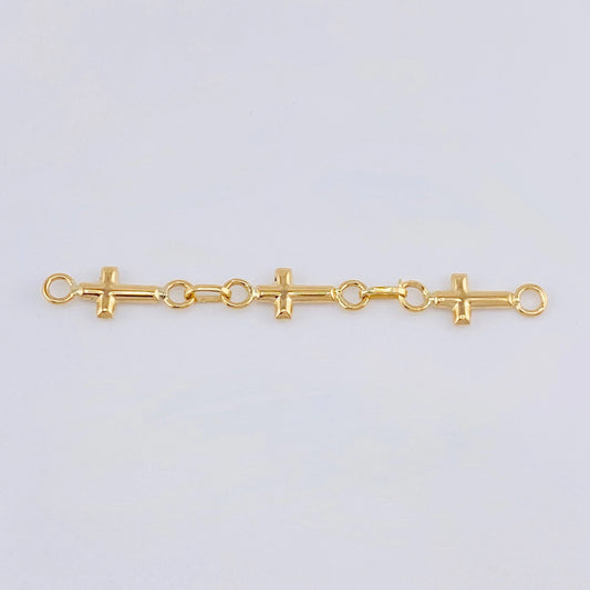 Herraje Retazo Cruz 0.7 g / 4.5 cm Oro Amarillo 18K