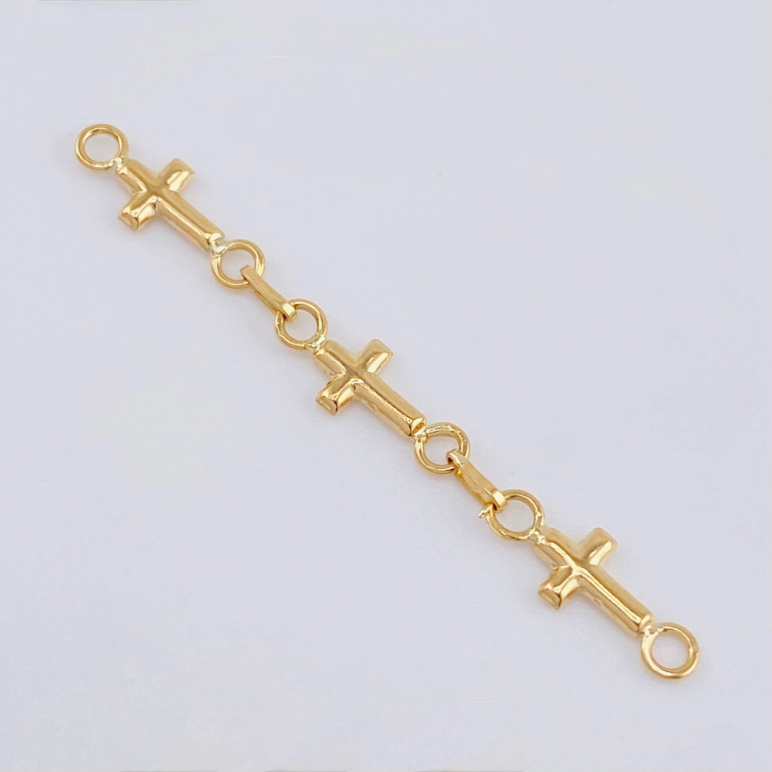 Herraje Retazo Cruz 0.7 g / 4.5 cm Oro Amarillo 18K