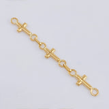 Herraje Retazo Cruces 0.7 g / 4,1 cm Oro Amarillo 18K