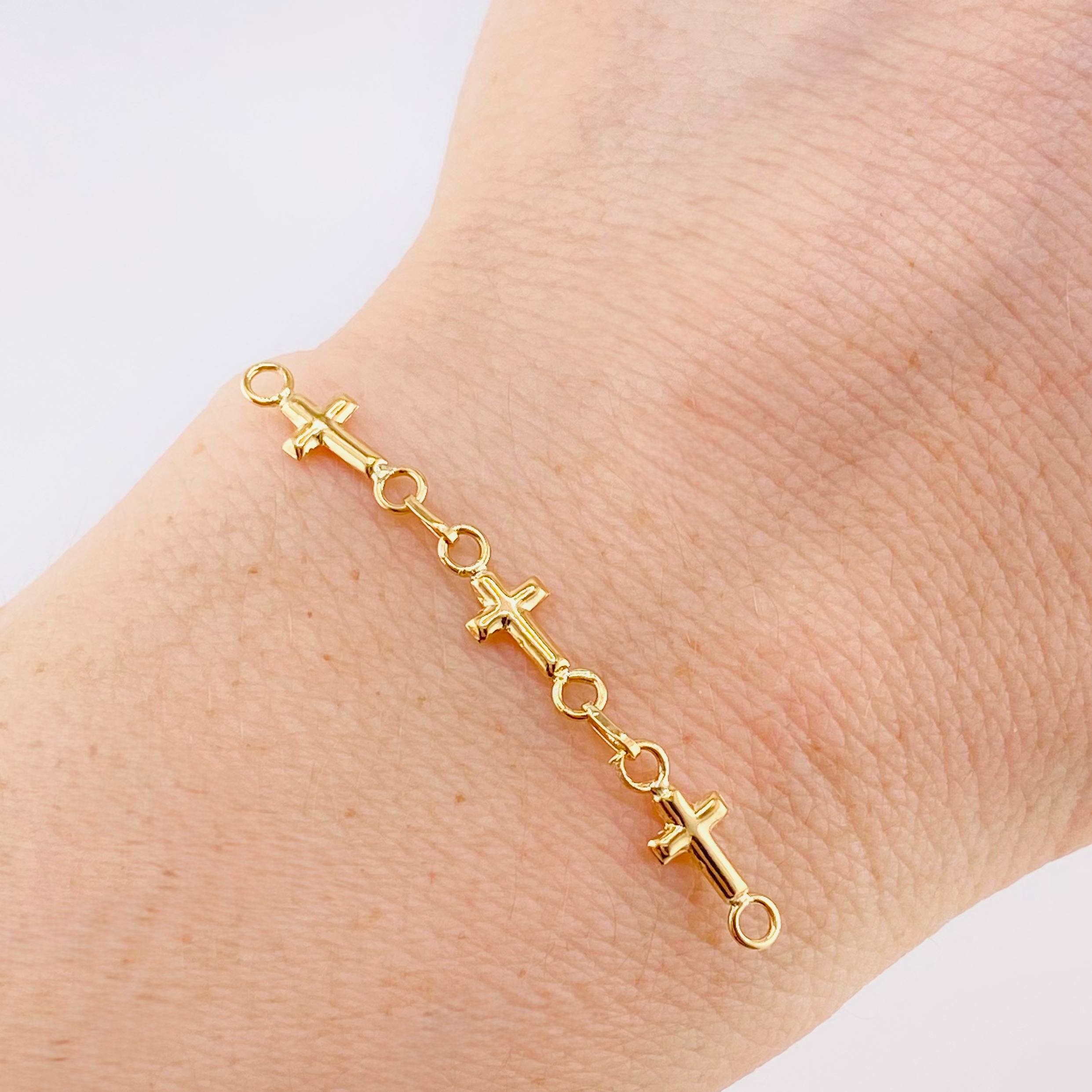 Herraje Retazo Cruces 0.7 g / 4,1 cm Oro Amarillo 18K