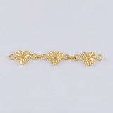 Herraje Retazo Corazones Diamantados 1.05 g / 4,5 cm Oro Amarillo 18K